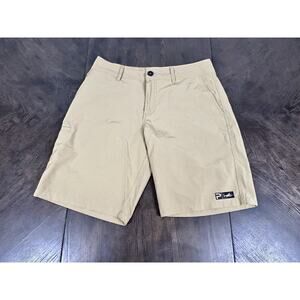 Pelagic Deep Sea Hybrid Shorts Men's Size 32 Khaki Fishing Boating Outdoor GUC